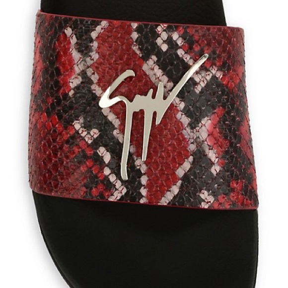 giuseppe zanotti NIB red python leather slide - Picture 8 of 8